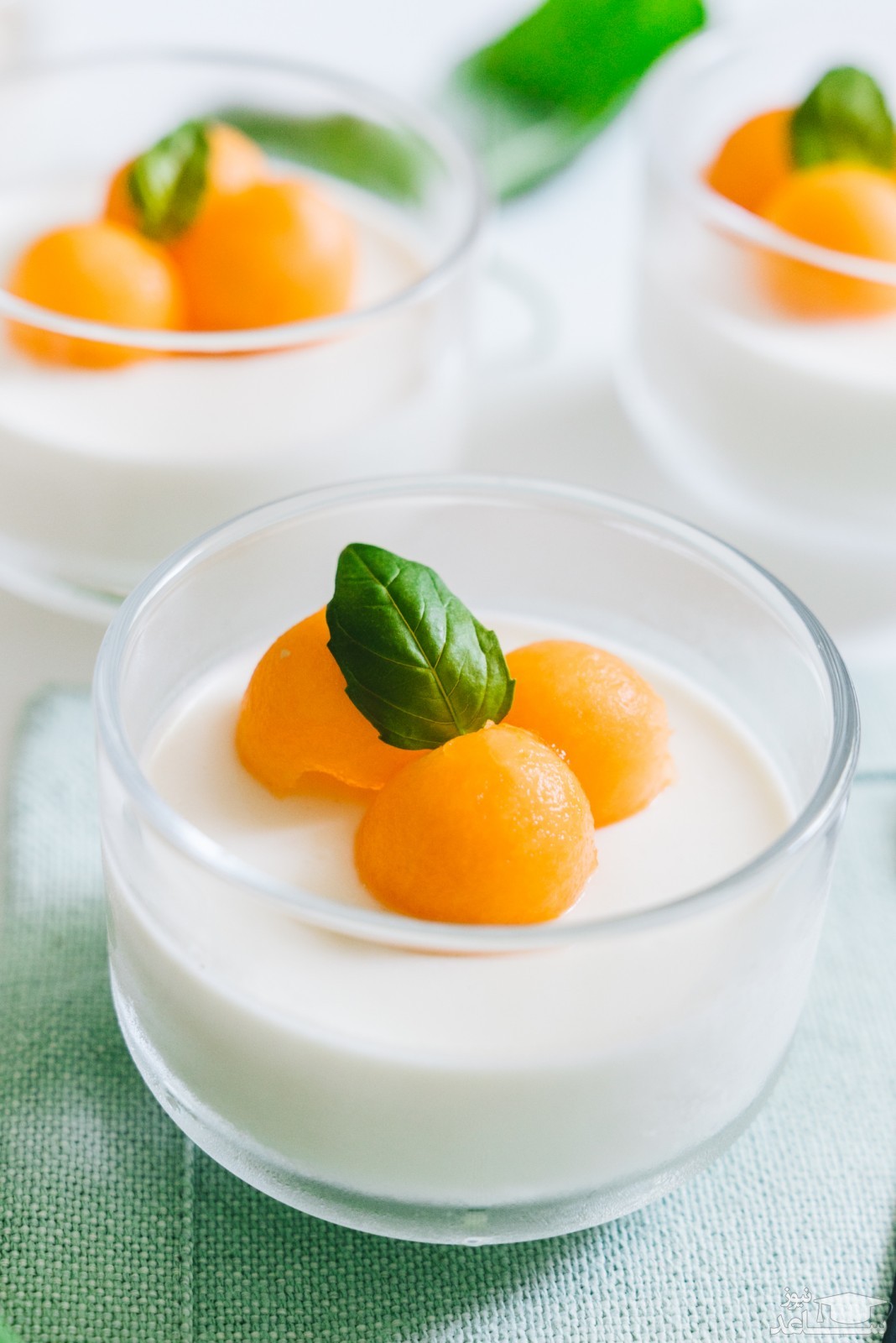 روش تهیه پاناکوتا طالبی به صورت قالبی