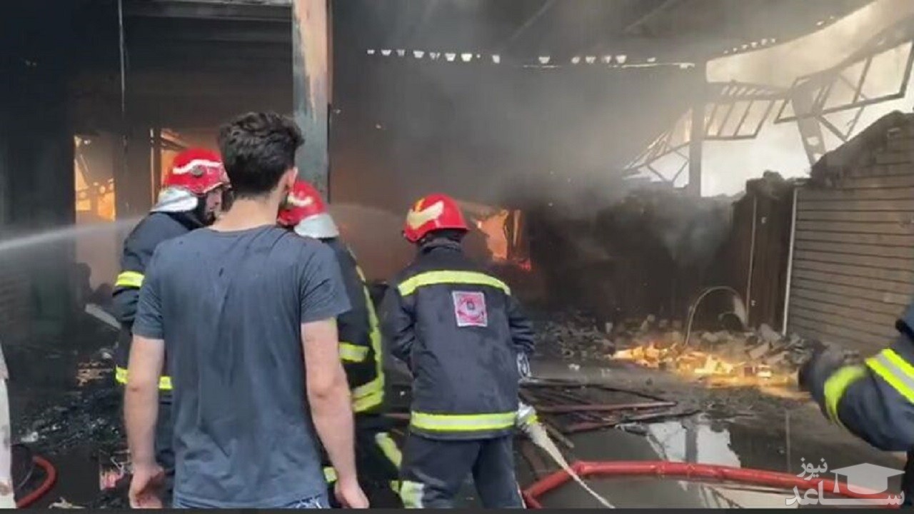(فیلم) آتش سوزی در کارخانه تولید اسفنج جان ۶ نفر را گرفت