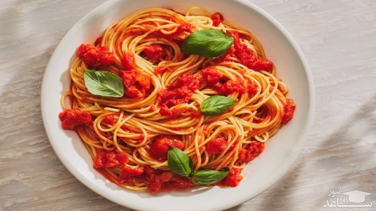 روش تهیه اسپاگتی گوجه فرنگی
