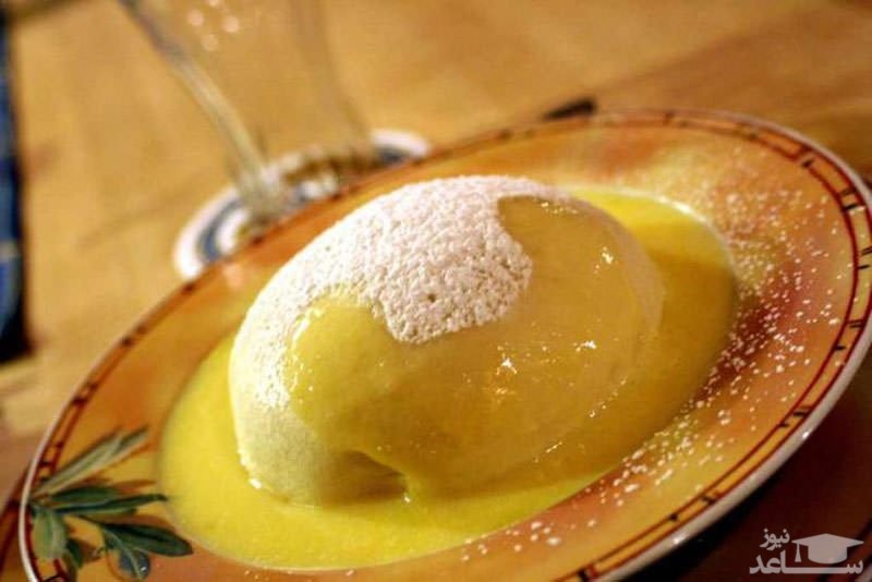 ژرمکندول با سس وانیلی (Germknodelwith vanilla sauce)