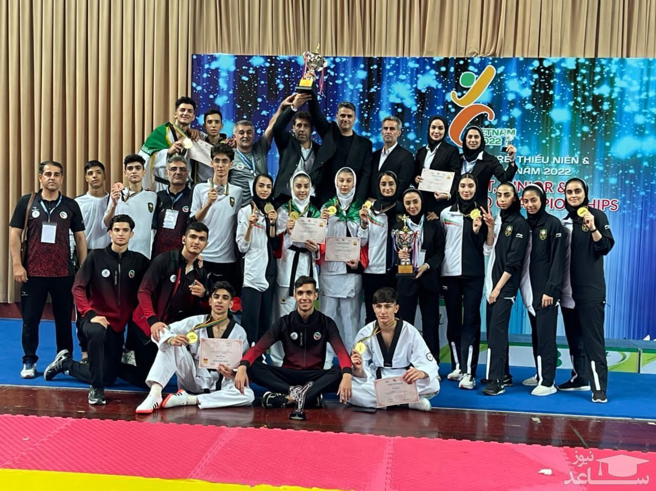 قهرمانی تیم دختران و پسران ایران در مسابقات تکواندو قهرمانی نوجوانان آسیا