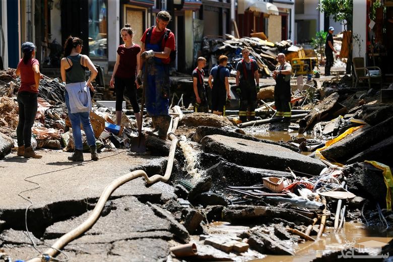 ویرانی های ناشی از سیل در غرب آلمان