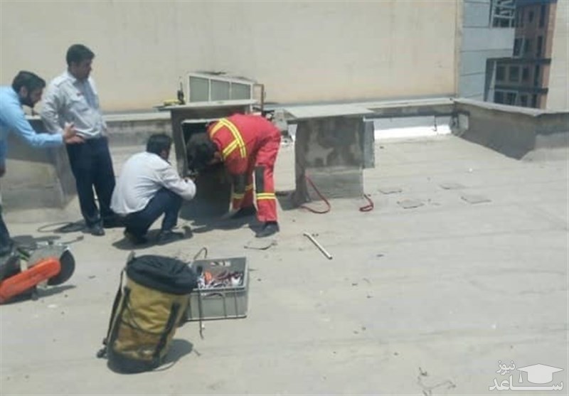 (فیلم) حبس سارق در دریچه کولر!