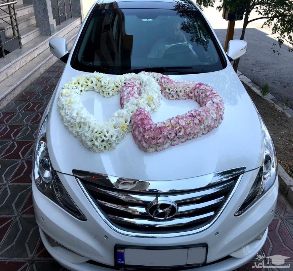 (عکس) عجیب ترین ماشین عروس زوج ایرانی