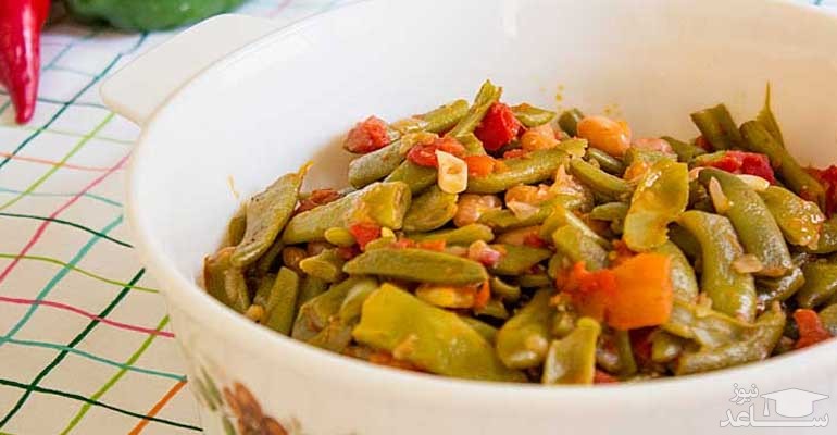 روش تهیه خوراک لوبیا سبز بدون گوشت