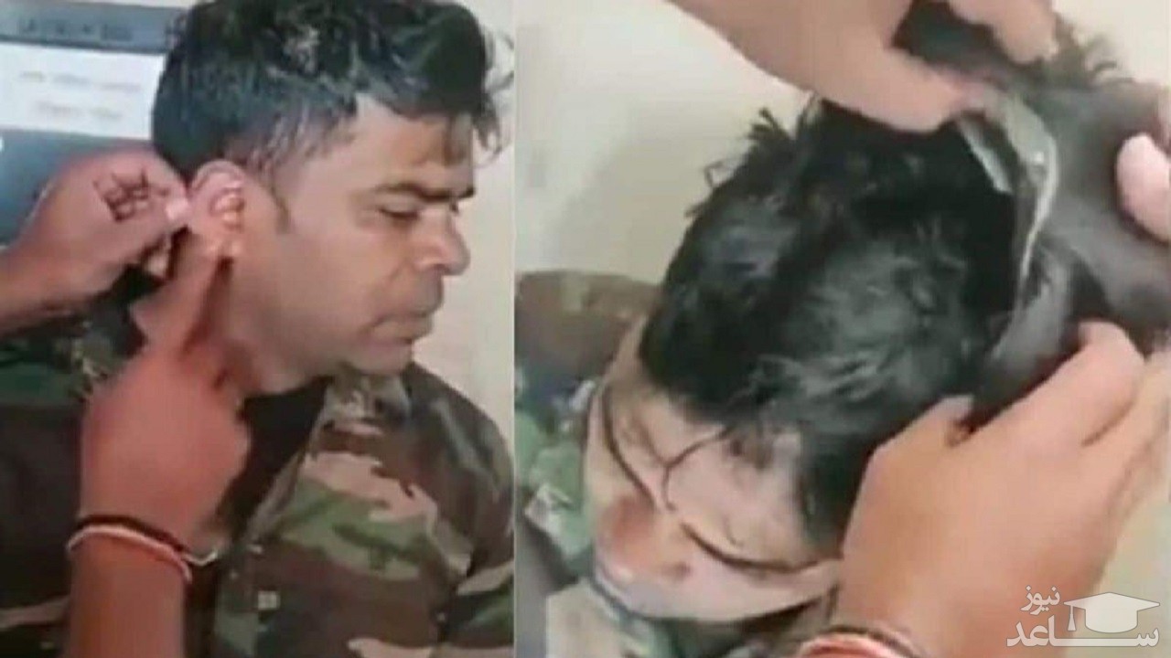 (فیلم) تقلب عجیب و دیدنی یک داوطلب برای آزمون انتخابی پلیس