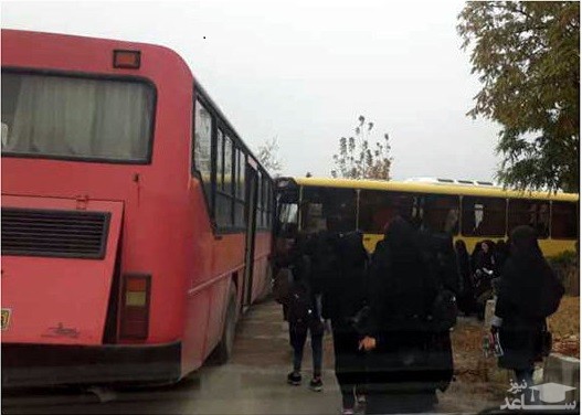 جزئیات تازه از برخورد ۲ اتوبوس‌ دانشجویان دختر دانشگاه یاسوج + عکس 