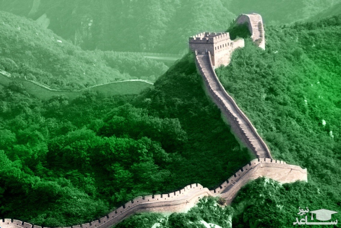 (عکس) دیوار چین در یک روز برفی