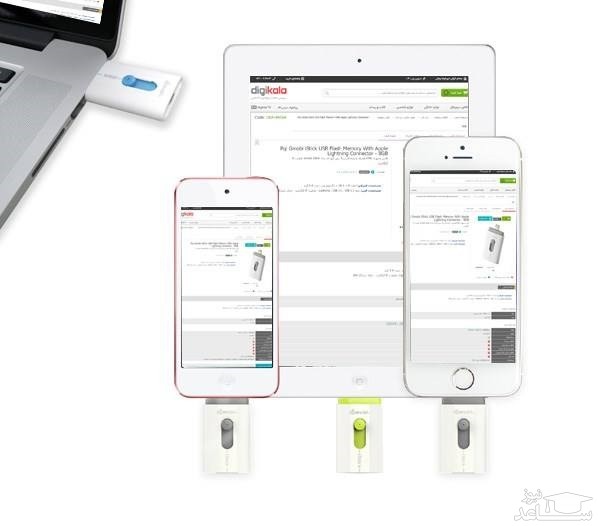 فلش مموری USB همراه با رابط لایتنینگ پی کیو آی مدل Gmobi iStick