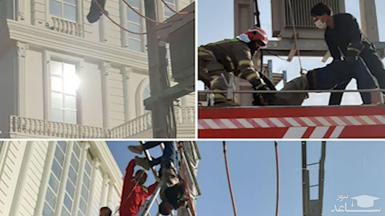 (فیلم) برق گرفتگی مردی که بالای ترانس برق رفته بود 