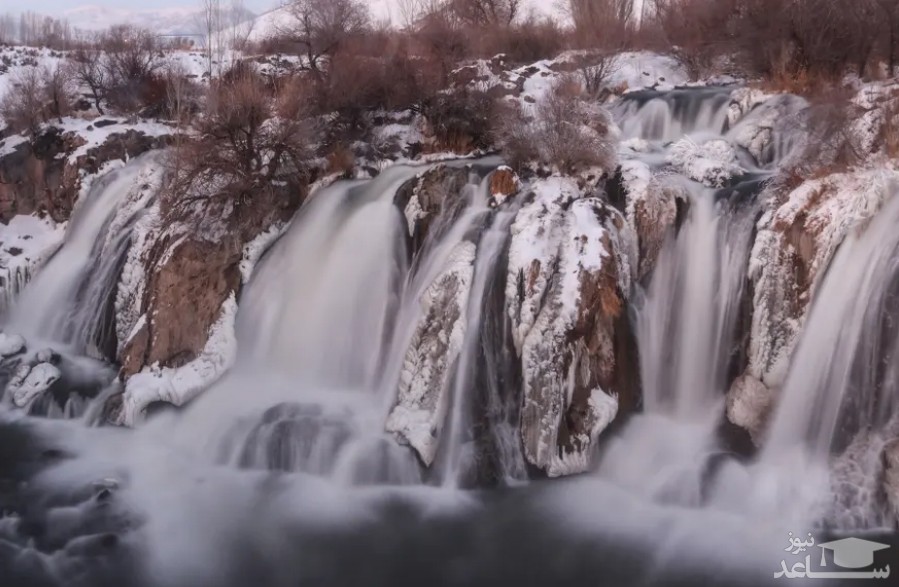 یخ زدن آبشار "مرادیه" در ترکیه/ خبرگزاری آناتولی