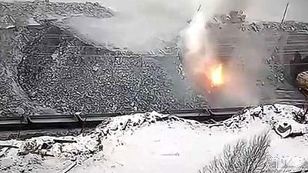(فیلم) سقوط دلهره آور یک کامیون از ارتفاع ۲۴ متری