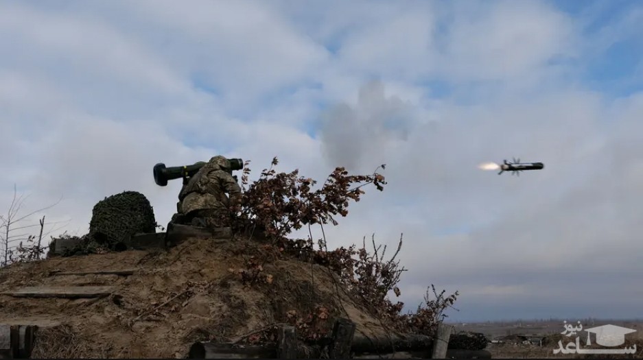 آزمایش پرتابه ضدتانک در رزمایش ارتش اوکراین/ رویترز