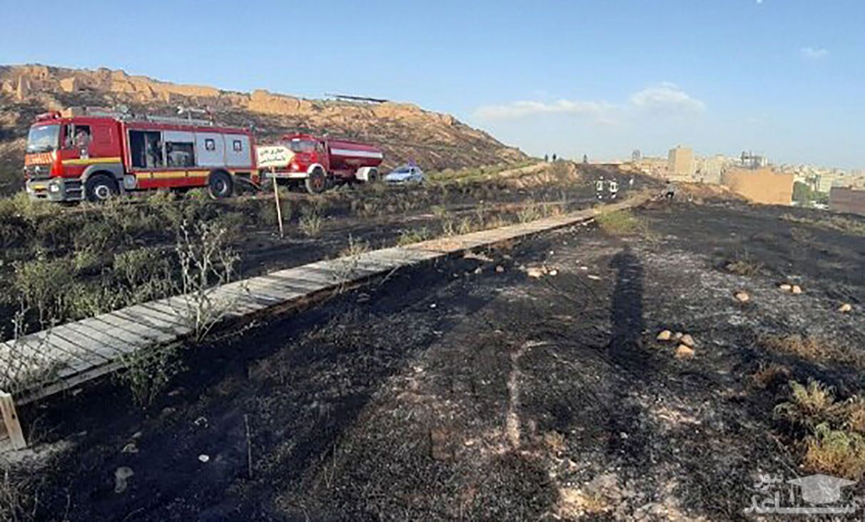 محوطه تاریخی ربع رشیدی در تبریز آتش گرفت