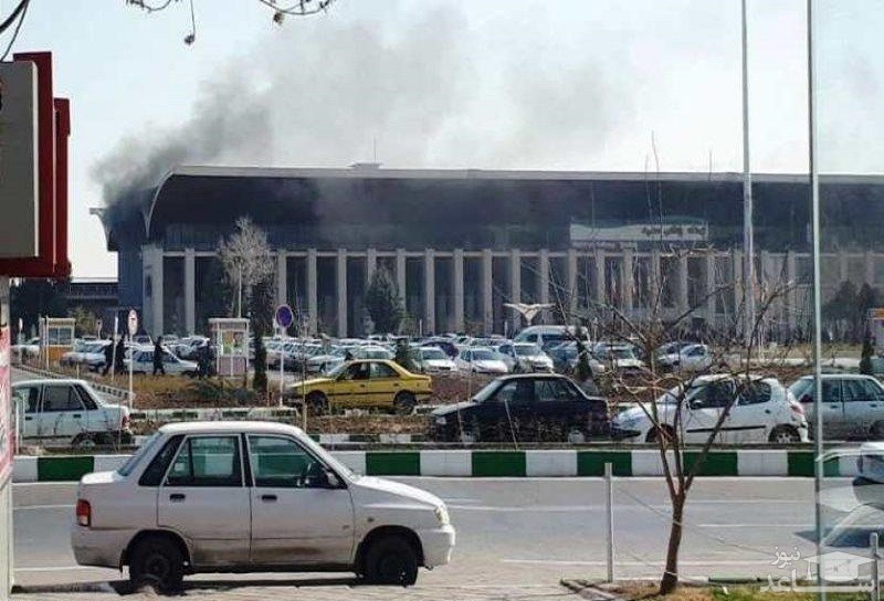 آتش‌سوزی در ساختمان ایستگاه راه آهن مشهد