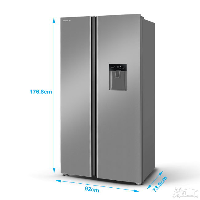 یخچال فریزر ساید ایکس ویژن مدل TS665