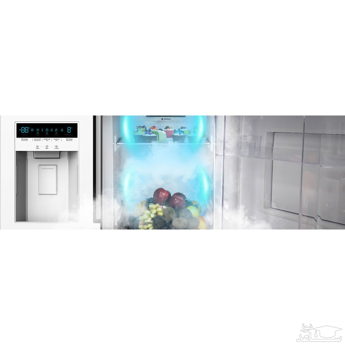 یخچال و فریزر ساید بای ساید اسنوا مدل SN8-2261GW
