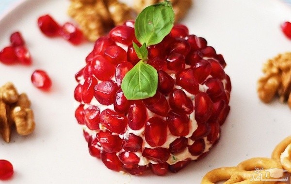  توپک پنیر و انار