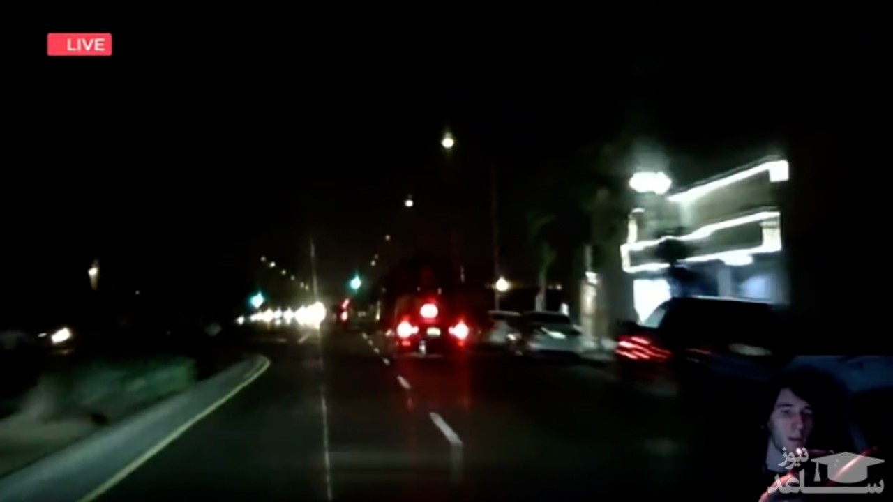 (فیلم) تصادف یک خودرو هنگام لایو گرفتن