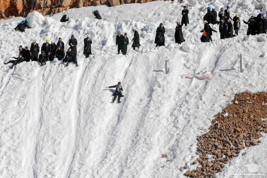 برف بازی اسراییلی ها در پیست اسکی "هرمون" در منطقه جولان اشغالی/ خبرگزاری فرانسه