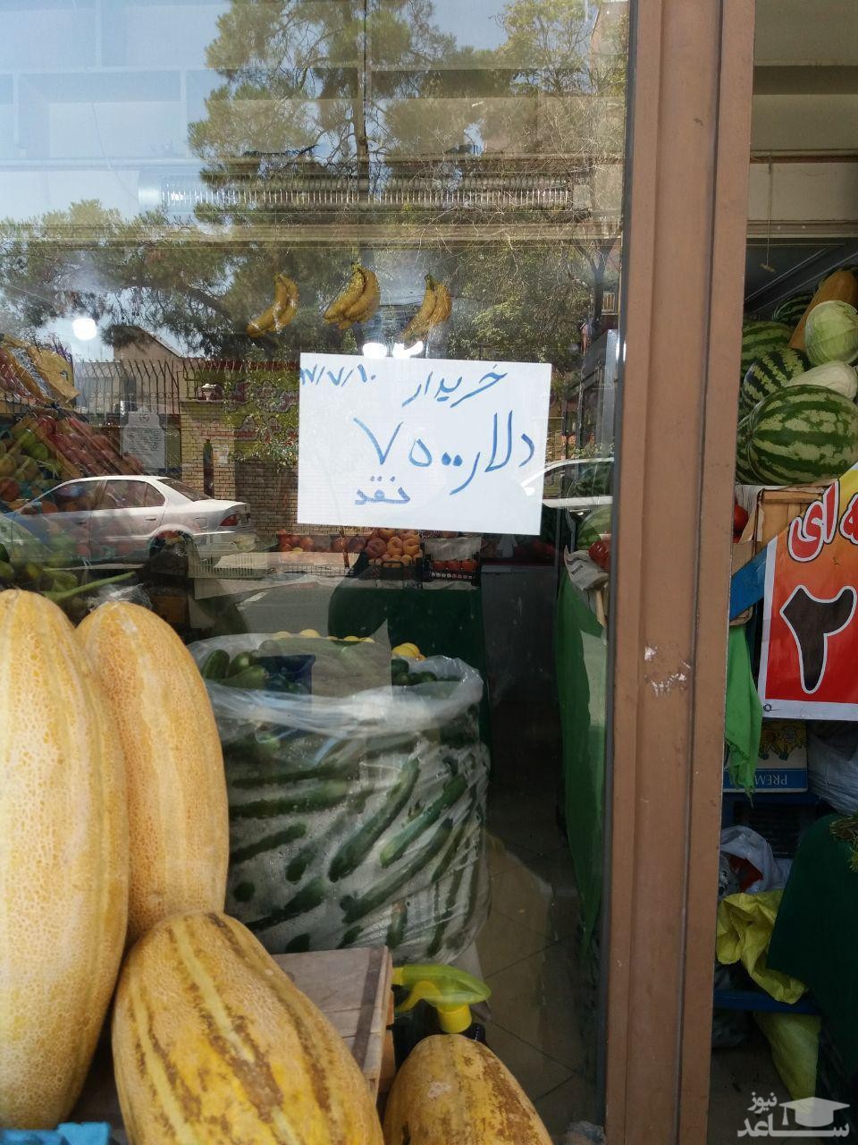 (عکس) خرید دلار توسط میوه فروش !