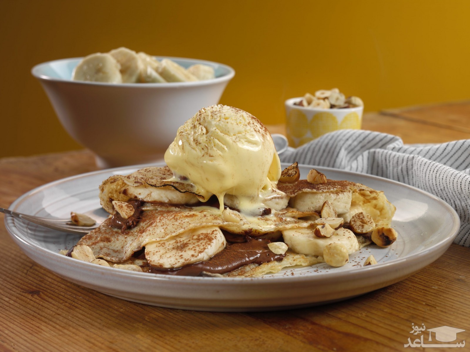 روش تهیه بستنی وانیلی با موز و شکلات