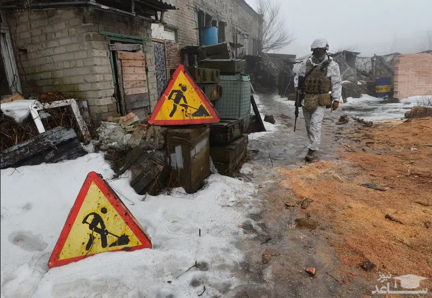 خط مقدم جبهه نیروهای ارتش اوکراین در مقابل شورشیان جدایی طلب در شرق این کشور/ رویترز