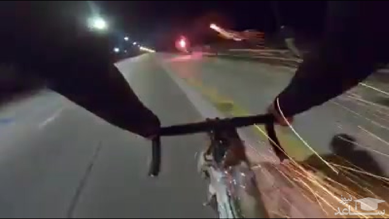 (فیلم) انتقام گیری دوچرخه سوار خونسرد از موتورسواران مزاحم