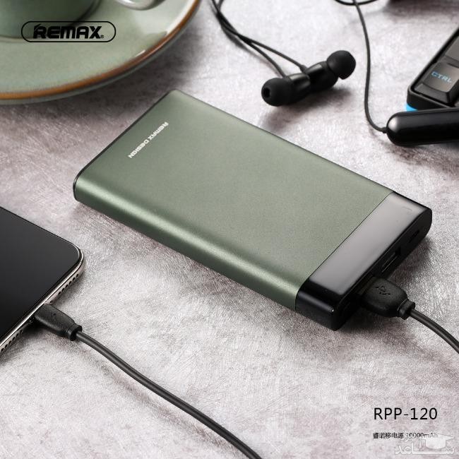 شارژر همراه ریمکس مدل Renor RPP-120 ظرفیت 10000 میلی آمپر ساعت