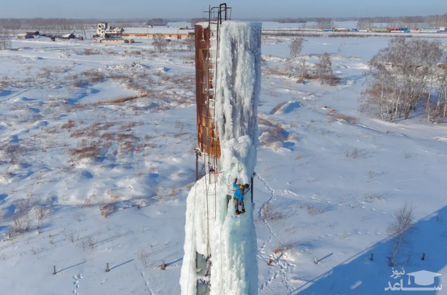 یخ زدن منبع آب در "نووسیبرسک" روسیه/ ایتارتاس