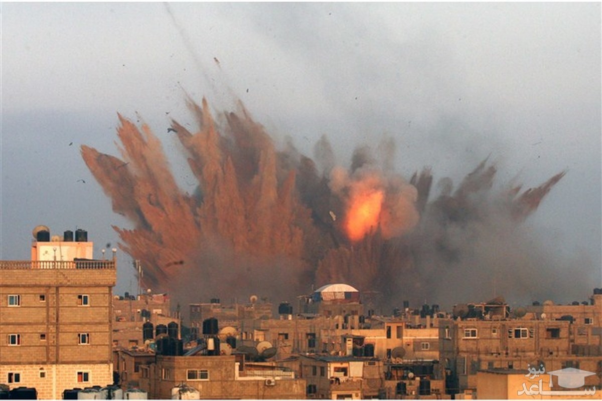 (عکس) برج جلاء پس از حمله صهیونیست‌ها