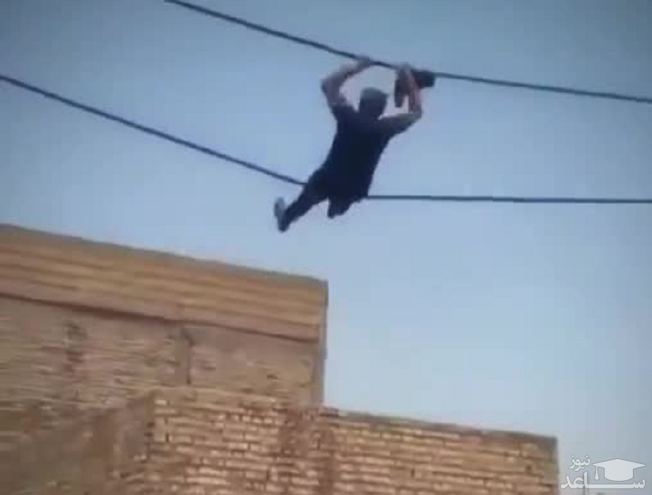 (فیلم) فرار از دست پلیس به شیوه مرد عنکبوتی در آبادان