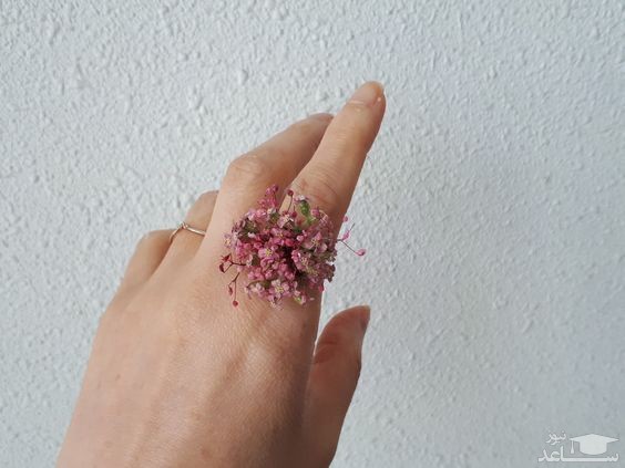 انگشتر گل طبیعی