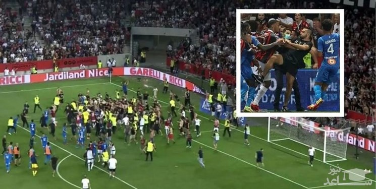 (فیلم) کتک زدن بازیکنان و کادرفنی توسط تماشاگران عصبانی در فرانسه