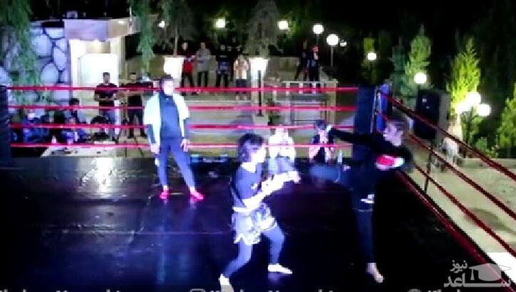 مبارزه شبانه دختران در رینگ MMA در باغی در اطراف شهریار +فیلم