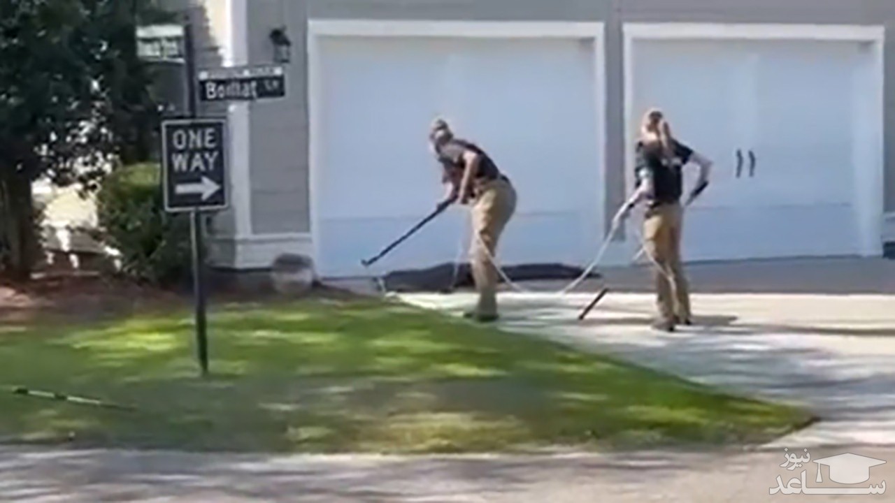 زنده گیری تمساح توسط دو دختر + فیلم