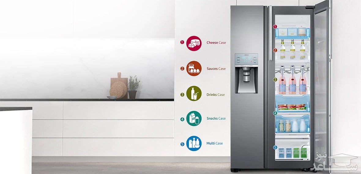 یخچال فریزر ساید بای ساید سامسونگ مدل FSR14