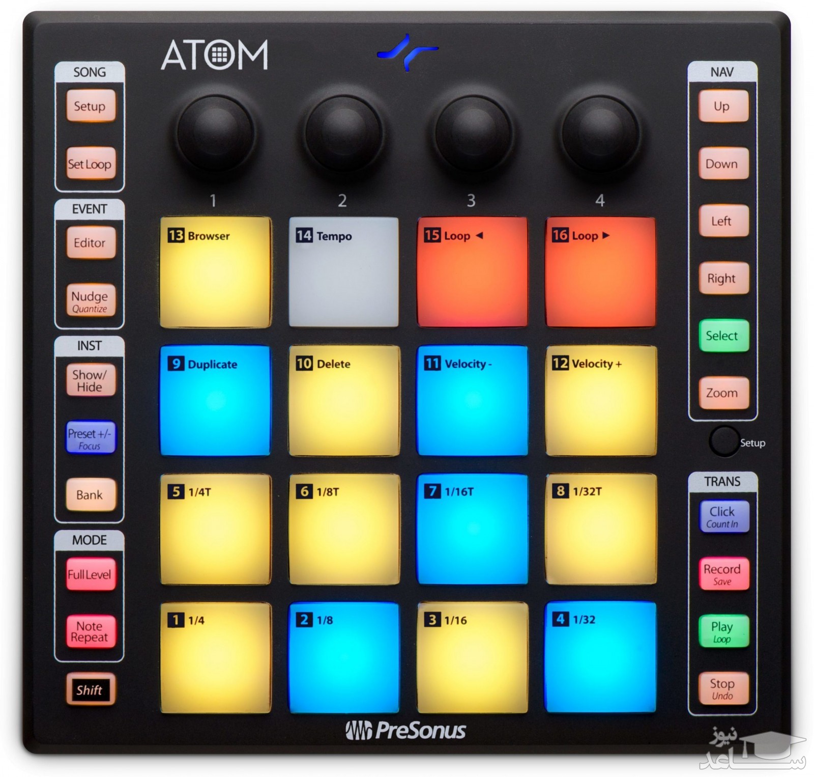 میدی کنترلر PreSonus ATOM 16-pad Performance