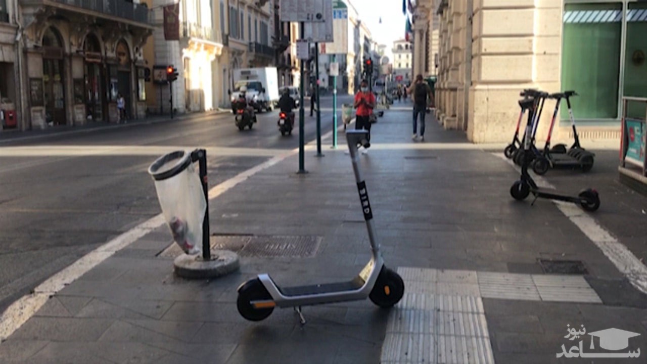 (فیلم) استفاده از اسکوتر برقی در ایتالیا برای کاهش آلودگی هوا