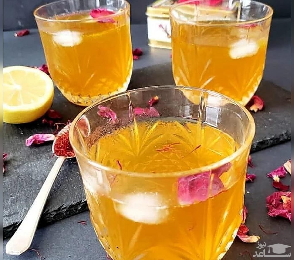  شربت عسل و زعفران