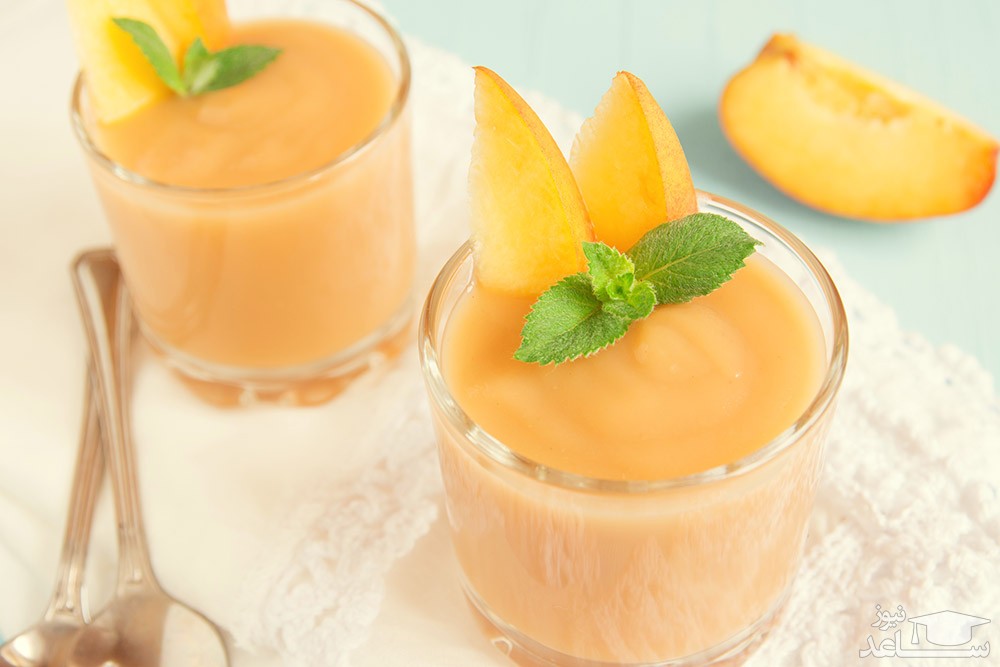 دسر هلو با ژلاتین