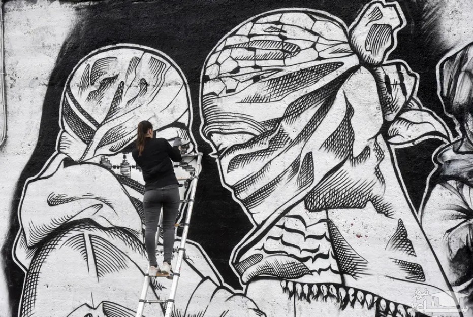 نقاشی دیواری با موضوع فلسطین در شهر پاریس