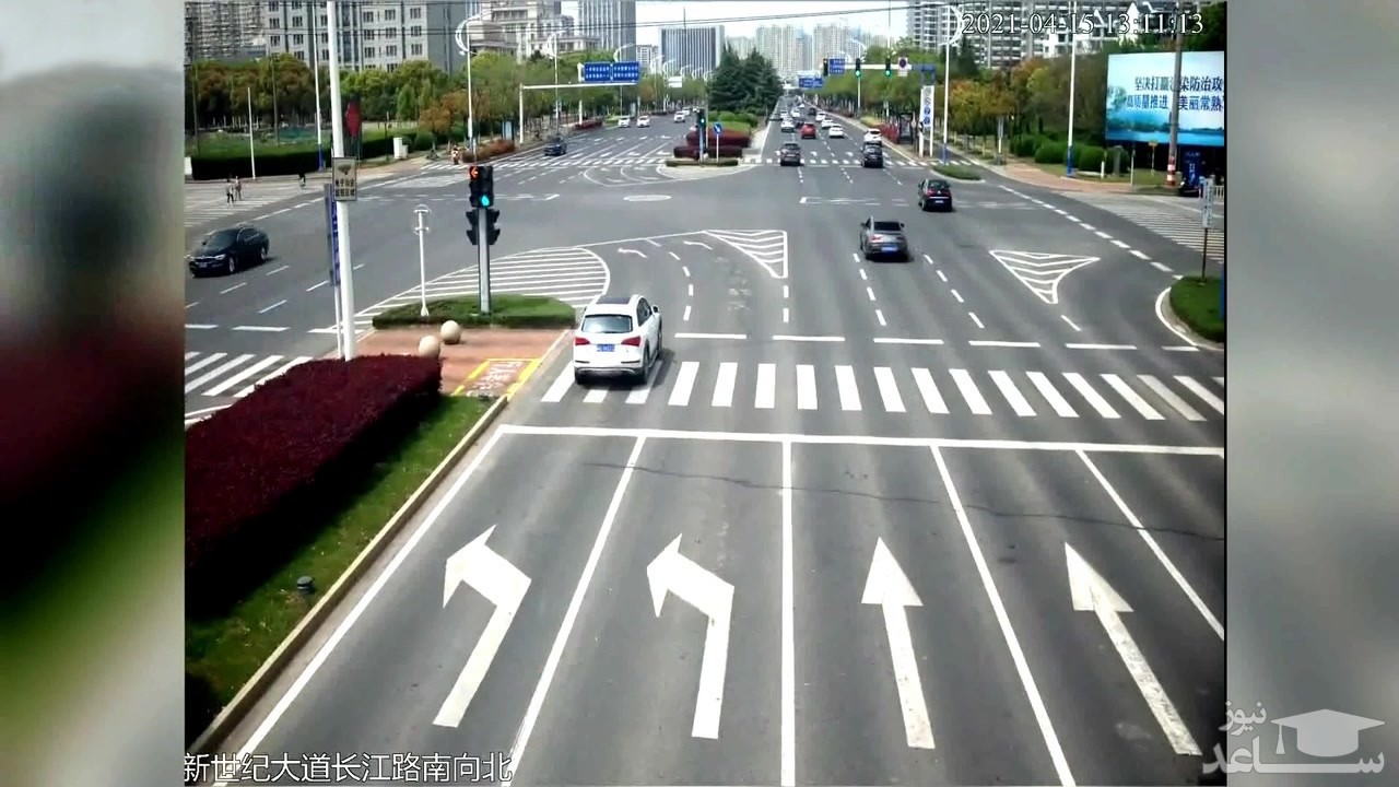 (فیلم) کمربند ایمنی جان راننده اتومبیل را نجات داد 