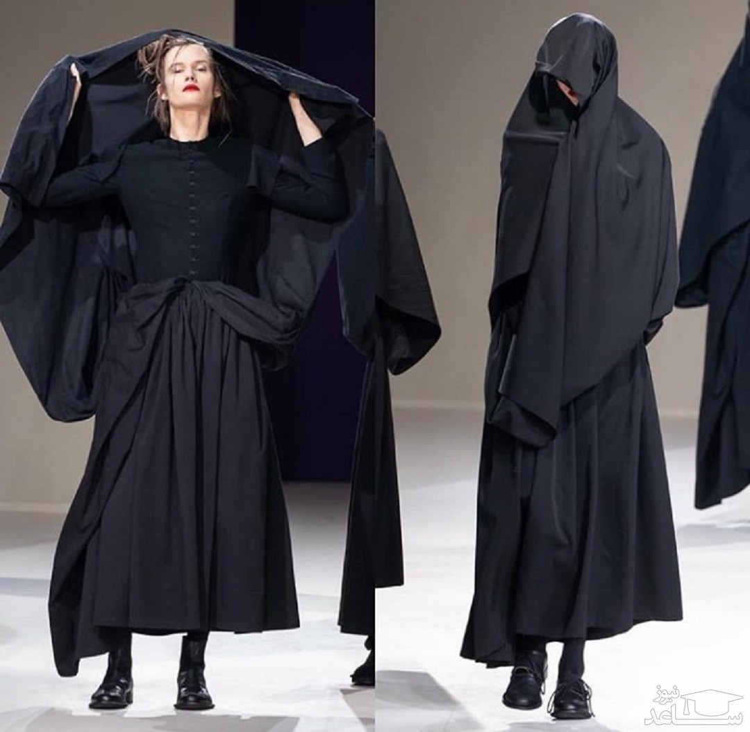 کالکشن عجیب یوهیجی یاماماتو با حجاب سفت و سخت در هفته مد پاریس