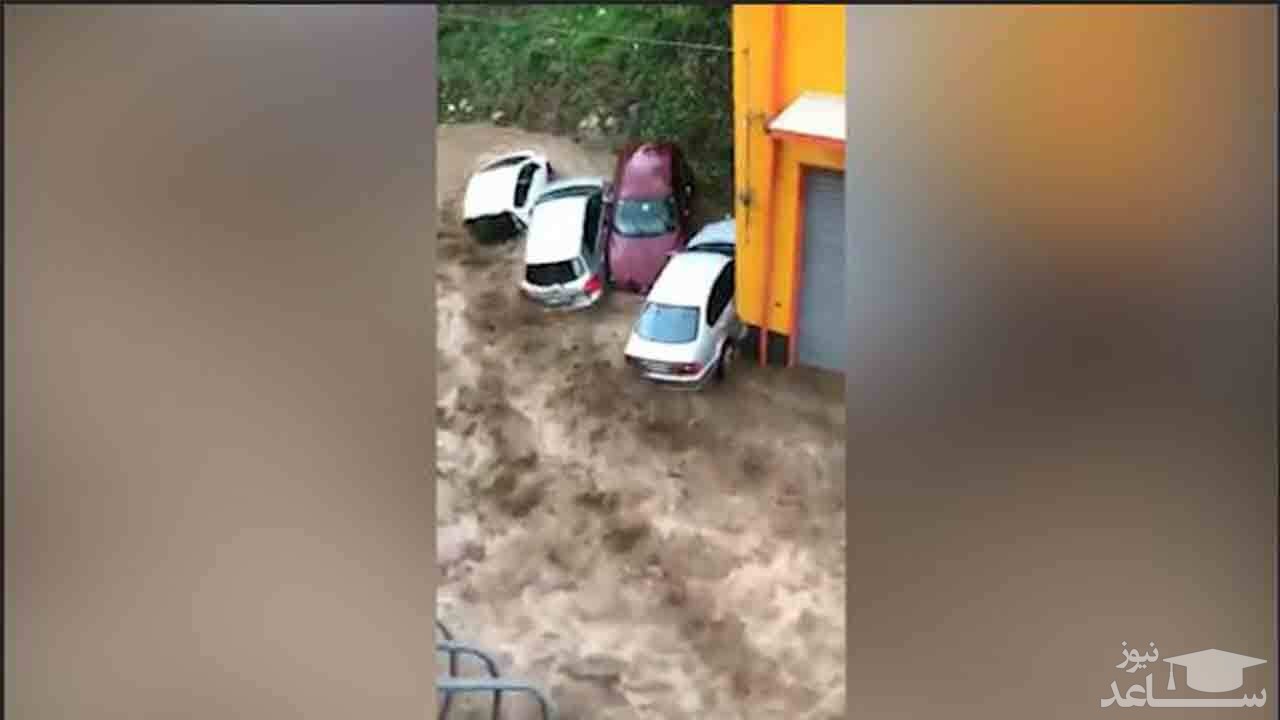 فیلمی از وقوع سیل مرگبار در ایتالیا