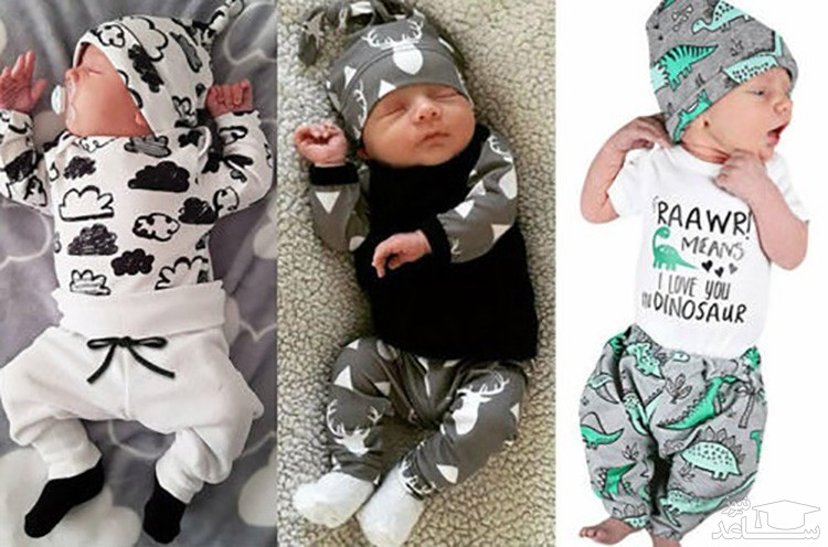 نوزاد در انواع لباس