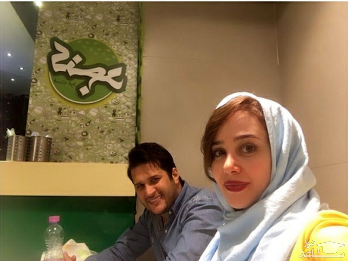 سیاوش خیرابی و الناز حبیبی در رستوران کنجد