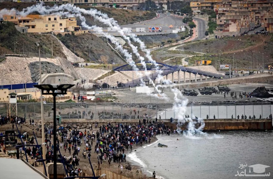 هجوم پناهجویان مراکشی به سواحل اسپانیا