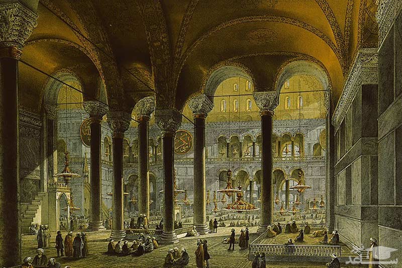 نمای داخلی مسجد ایاصوفیه