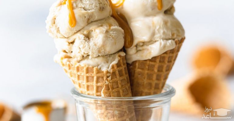 آموزش تهیه بستنی کارامل نمکی